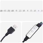 Tv Vegghyllesett Med Led 5 Pcs Svart Eik Konstruert Tre