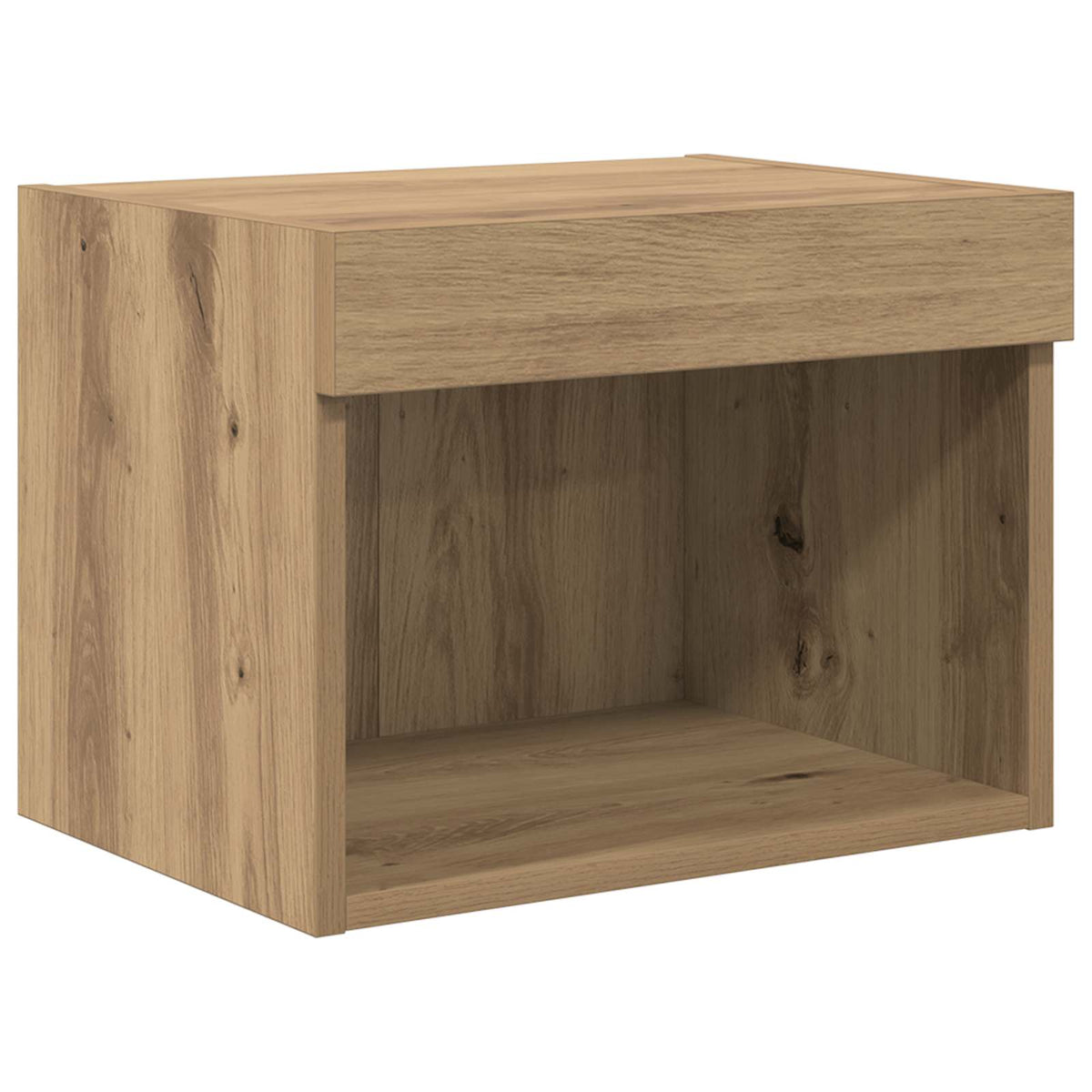 Tv Veggenheter Med Led Med Led 5 Pcs Artisan Eik Konstruert Tre