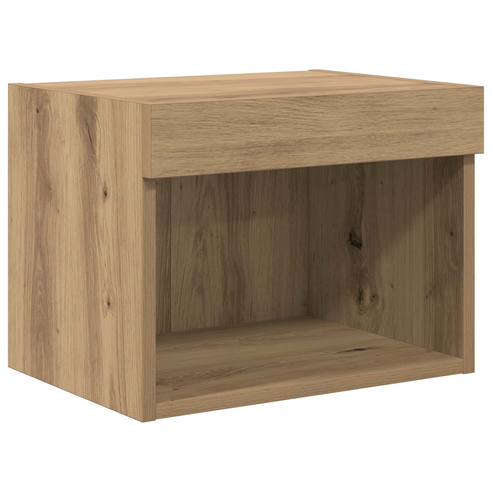 Tv Veggenheter Med Led Med Led 5 Pcs Artisan Eik Konstruert Tre