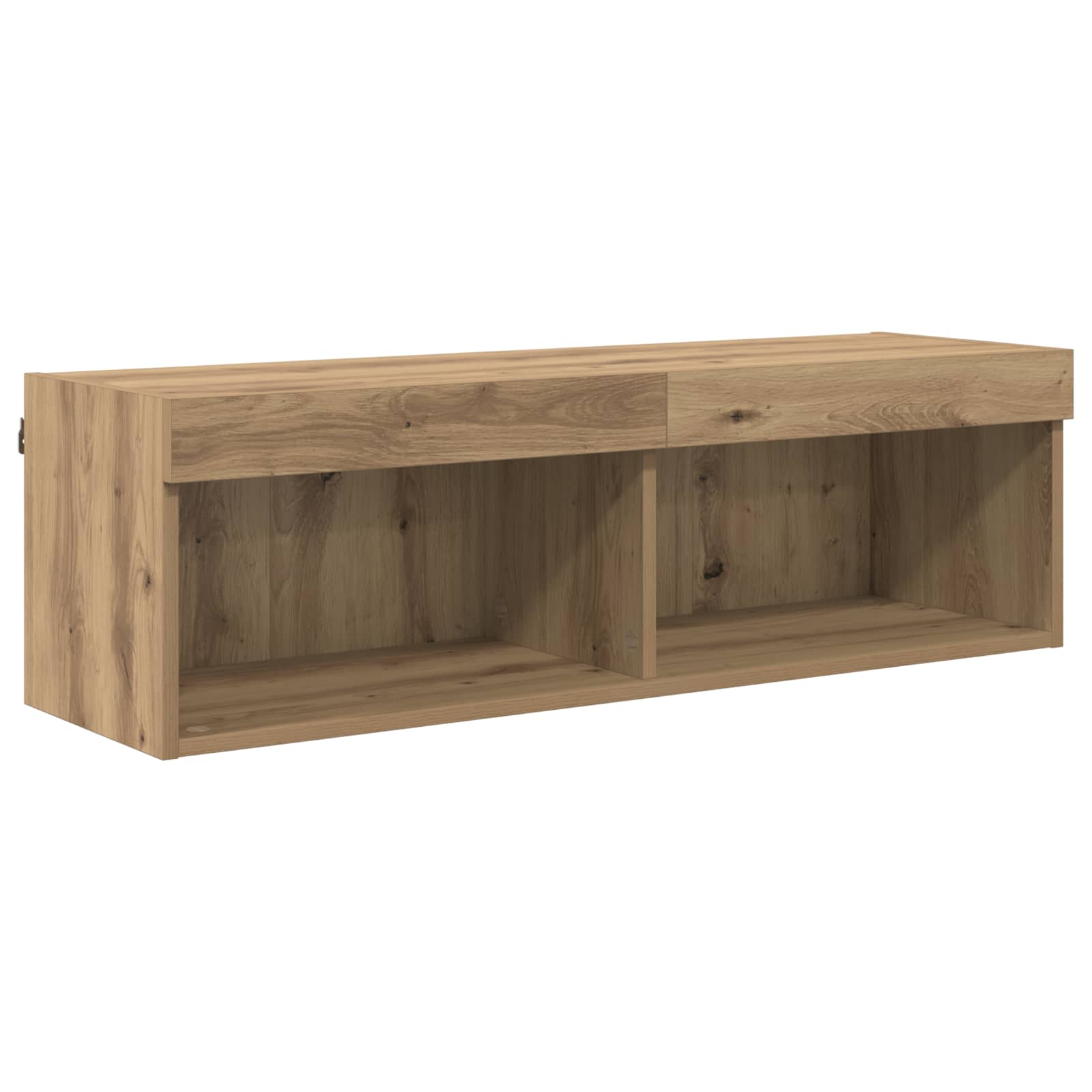 Tv Veggenheter Med Led Med Led 5 Pcs Artisan Eik Konstruert Tre