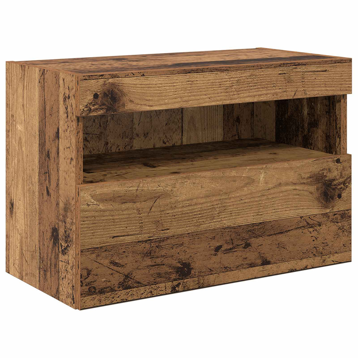 Tv Vegg Enheter Veggmontert 6 Pcs Gammelt Tre Konstruert Tre