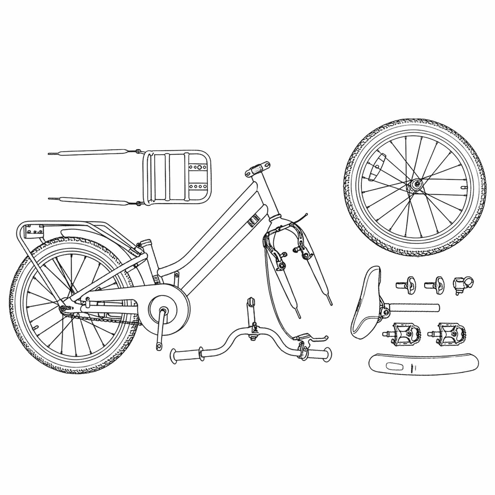 Barnesykkel 20 Tommer For 6-11 År Gammel Hvit