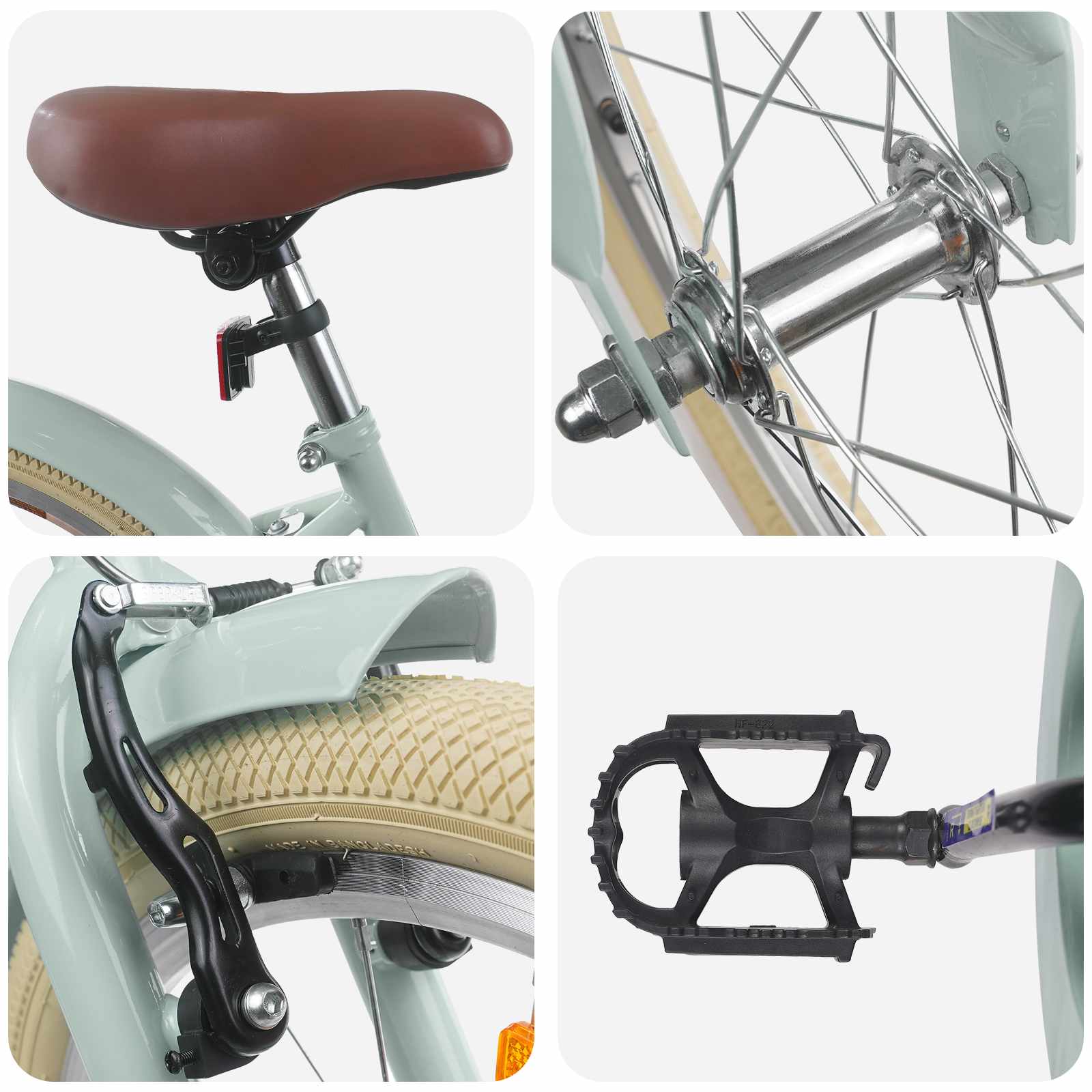 Barnesykkel 22 Tommer For 7-12 År Gammel Lys Grønn