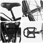 Barnesykkel 22 Tommer For 7-12 År Gammel Svart