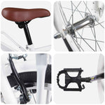 Barnesykkel 20 Tommer For 6-11 År Gammel Hvit