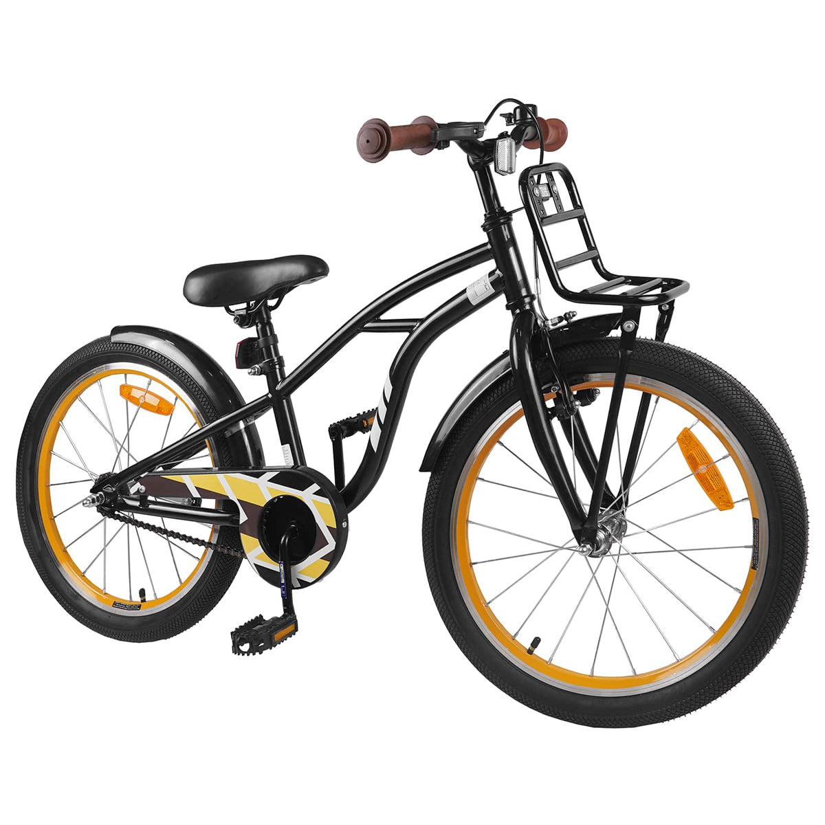Barnesykkel 20 Tommer For 6-11 År Gammel Svart