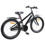 Barnesykkel 22 Tommer For 7-12 År Gammel Svart