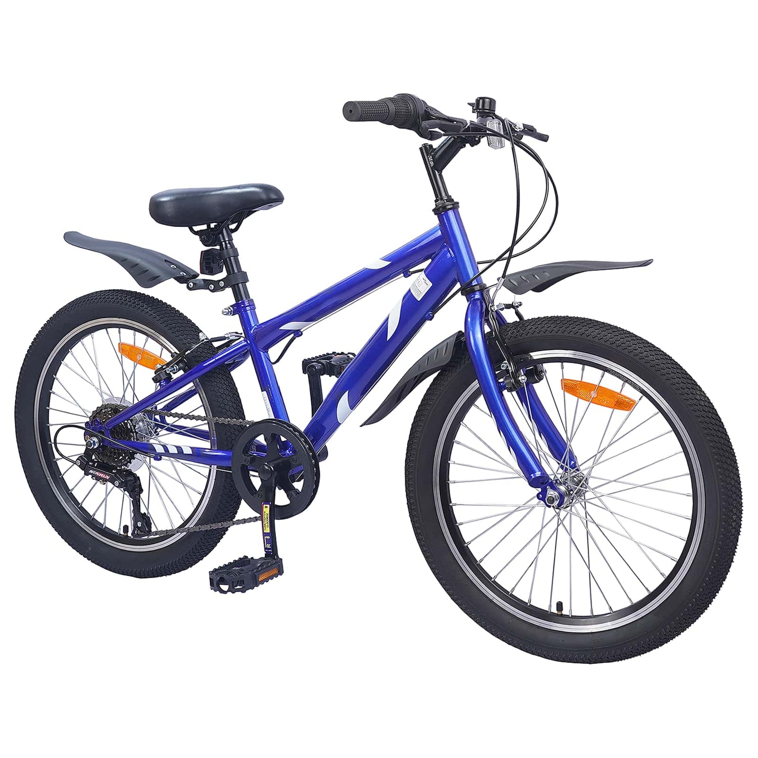 Barnesykkel 20 Tommer 6-Speed For 6-11 År Gammel Mørkeblå