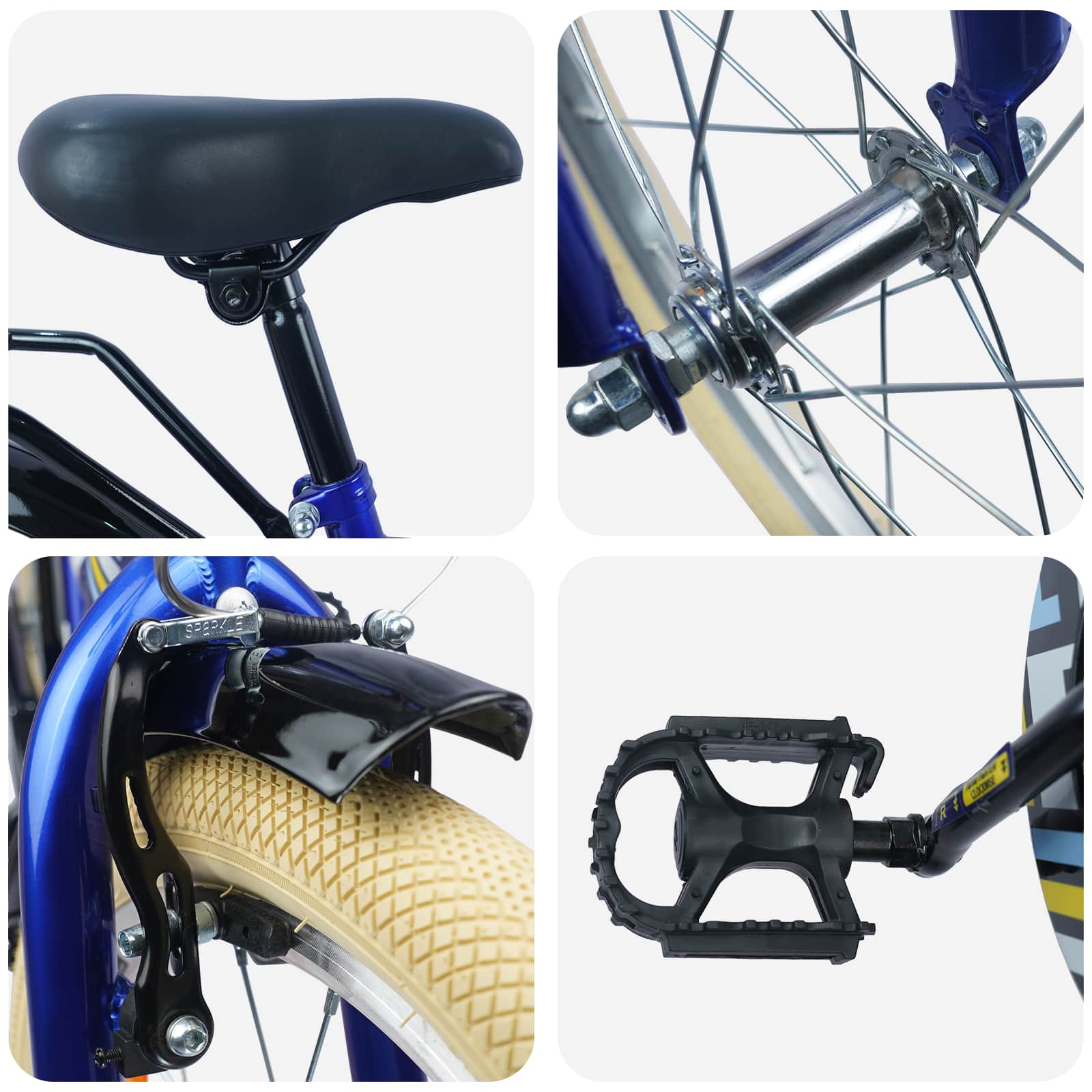 Barnesykkel 24 Tommer For 8-12 År Gamle Mørkeblå