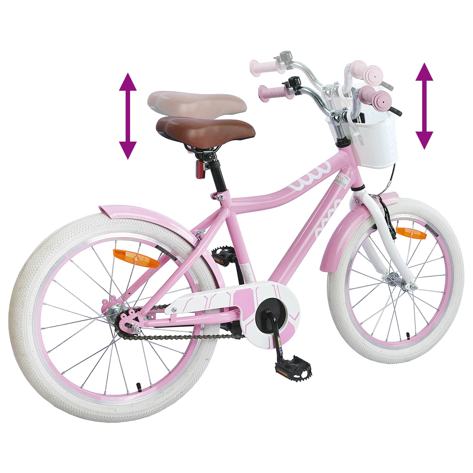 Barnesykkel 18 Tommer For 5-7 År Gammel Lys Rosa