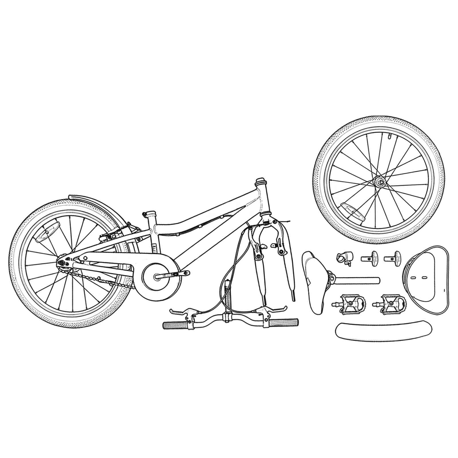 Barnesykkel 18 Tommer For 5-7 År Gammel Lilla