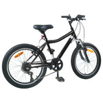 Barnesykkel 20 Tommer 6-Speed For 6-11 År Gammel Svart