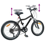 Barnesykkel 20 Tommer 6-Speed For 6-11 År Gammel Svart