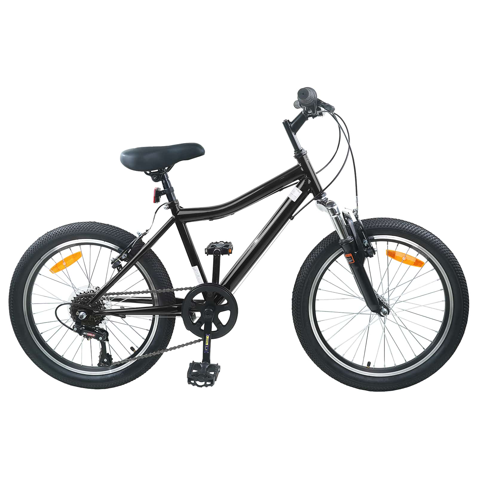 Barnesykkel 20 Tommer 6-Speed For 6-11 År Gammel Svart