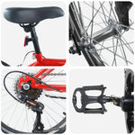 Barnesykkel 20 Tommer 6-Speed For 6-11 År Gammel Rød