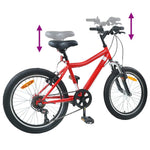 Barnesykkel 20 Tommer 6-Speed For 6-11 År Gammel Rød