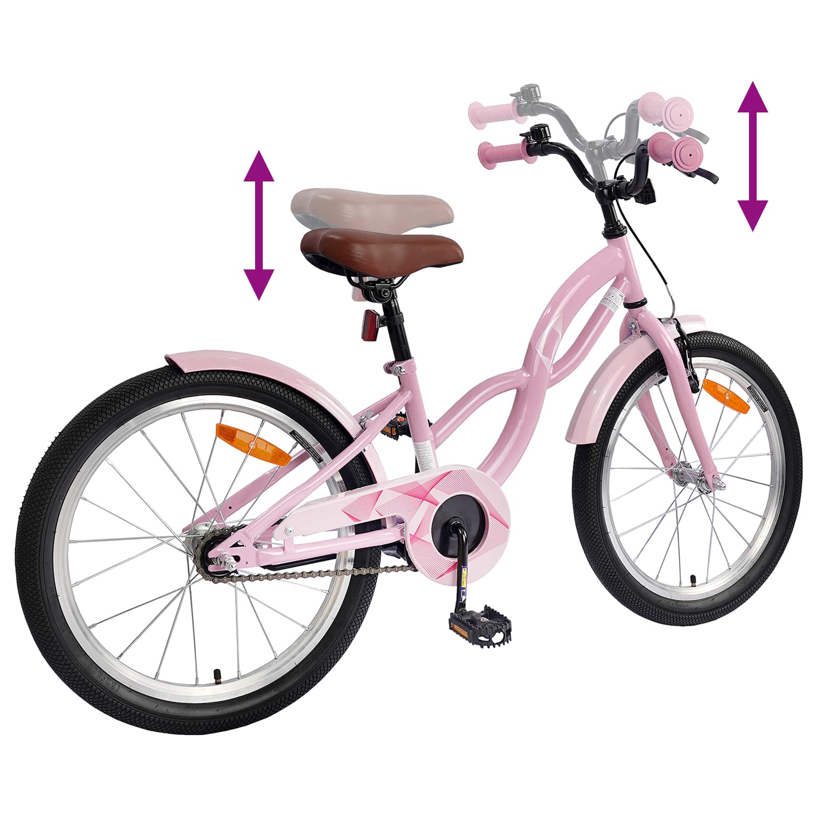 Barnesykkel 18 Tommer For 5-7 År Gammel Lys Rosa