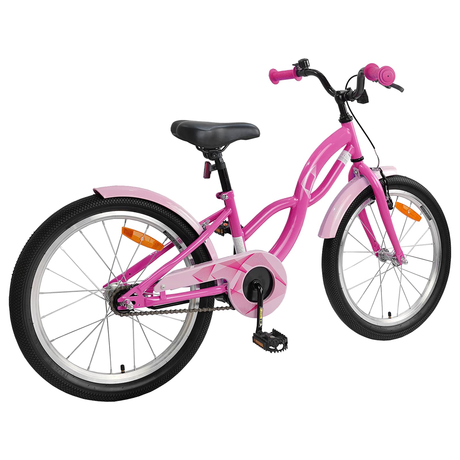 Barnesykkel 18 Tommer For 5-7 År Gammel Mørk Rosa