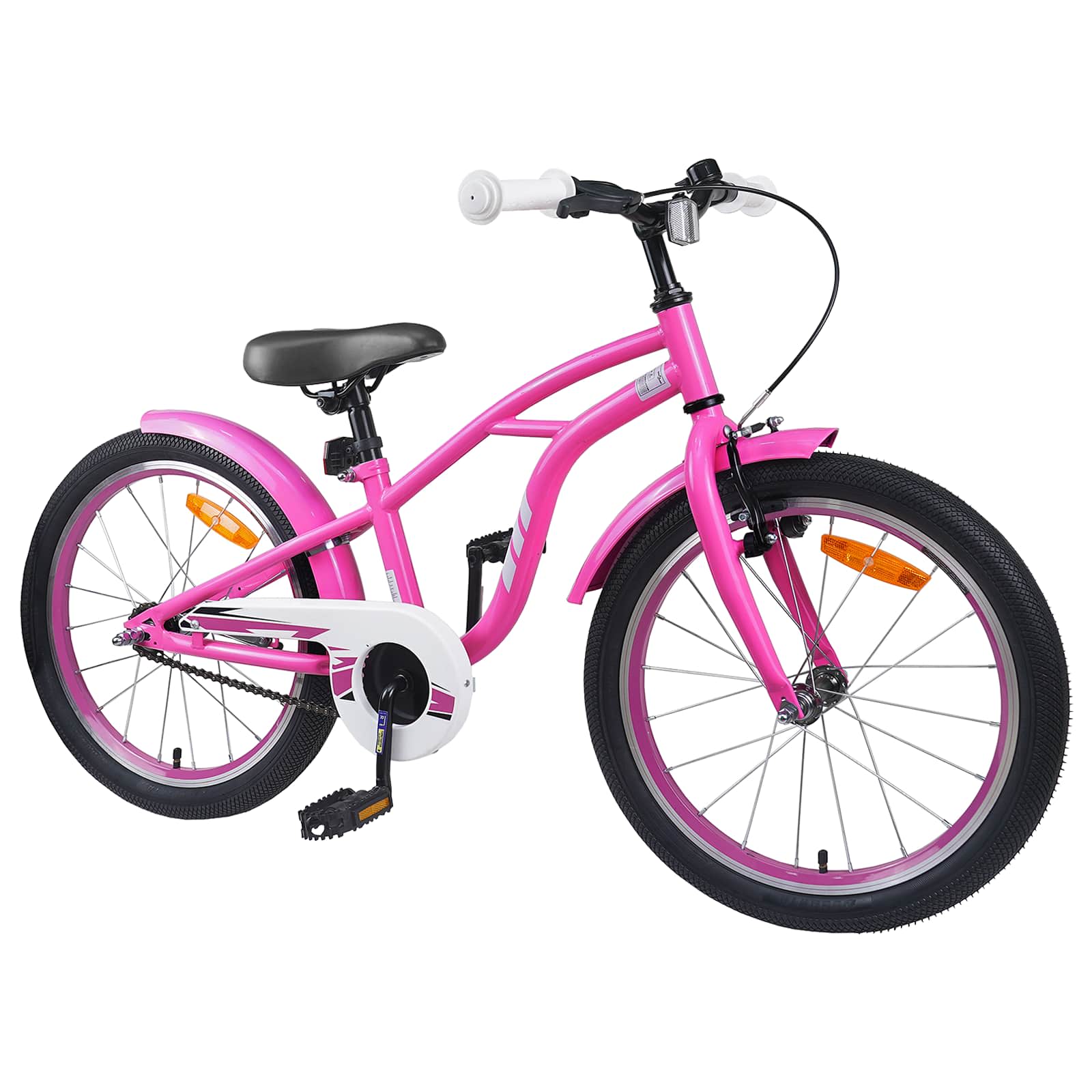 Barnesykkel 18 Tommer For 5-7 År Gammel Mørk Rosa