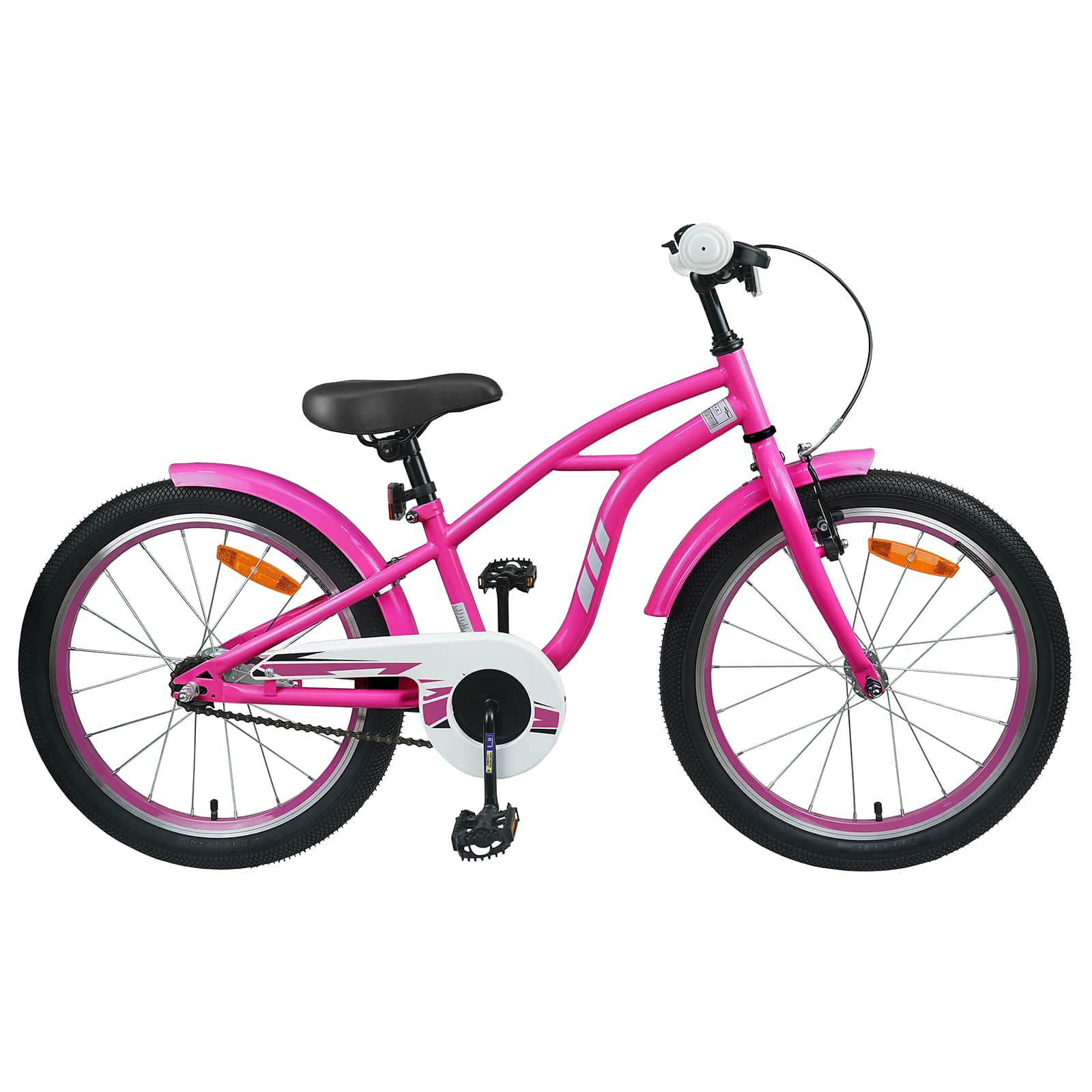 Barnesykkel 18 Tommer For 5-7 År Gammel Mørk Rosa