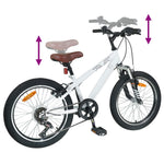 Kids Mountain Bike 20 Tommer 6-Speed For 5-8 År Gamle Hvit