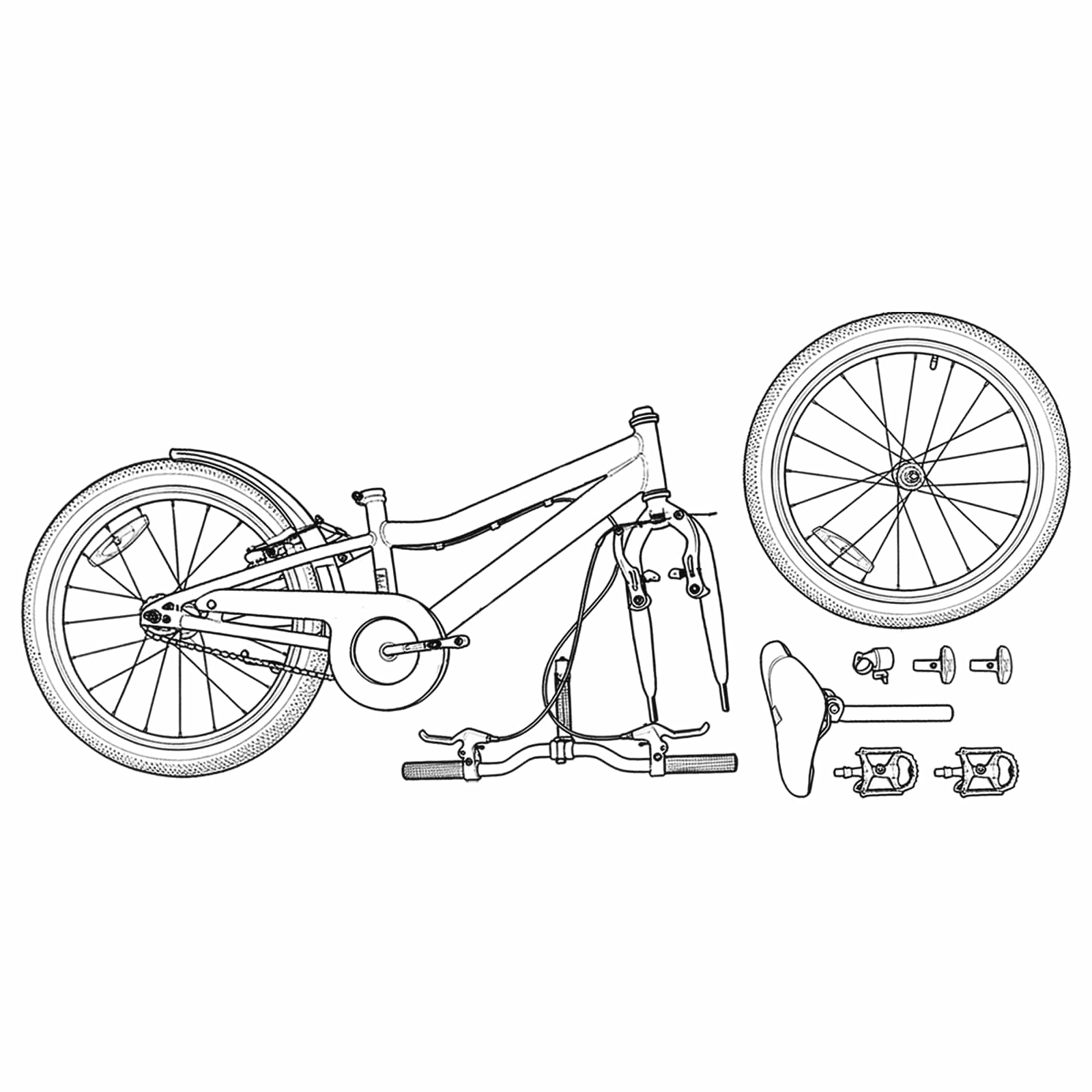 Kids Mountain Bike 20 Tommer 6-Speed For 5-8 År Gamle Hvit