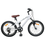 Kids Mountain Bike 20 Tommer 6-Speed For 5-8 År Gamle Hvit