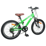 Kids Mountain Bike 20 Tommer 6-Speed For 5-8 År Gamle Grønn