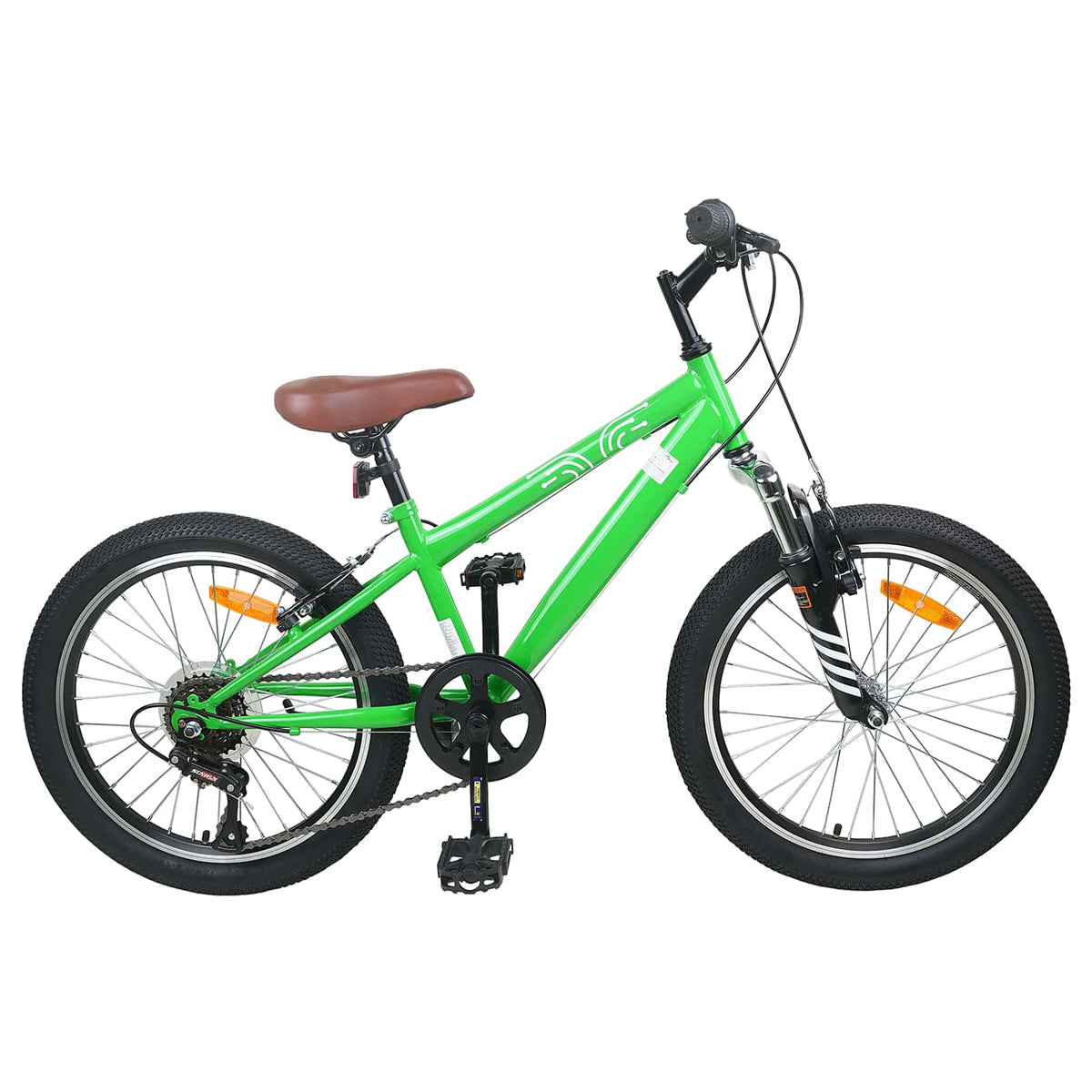 Kids Mountain Bike 20 Tommer 6-Speed For 5-8 År Gamle Grønn
