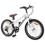 Terrengsykkel 20 Tommer 6-Speed For 5-8 År Gamle Hvit