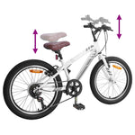 Terrengsykkel 20 Tommer 6-Speed For 5-8 År Gamle Hvit