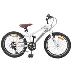 Terrengsykkel 20 Tommer 6-Speed For 5-8 År Gamle Hvit