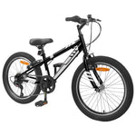 Terrengsykkel 20 Tommer 6-Speed For 5-8 År Gamle Svart