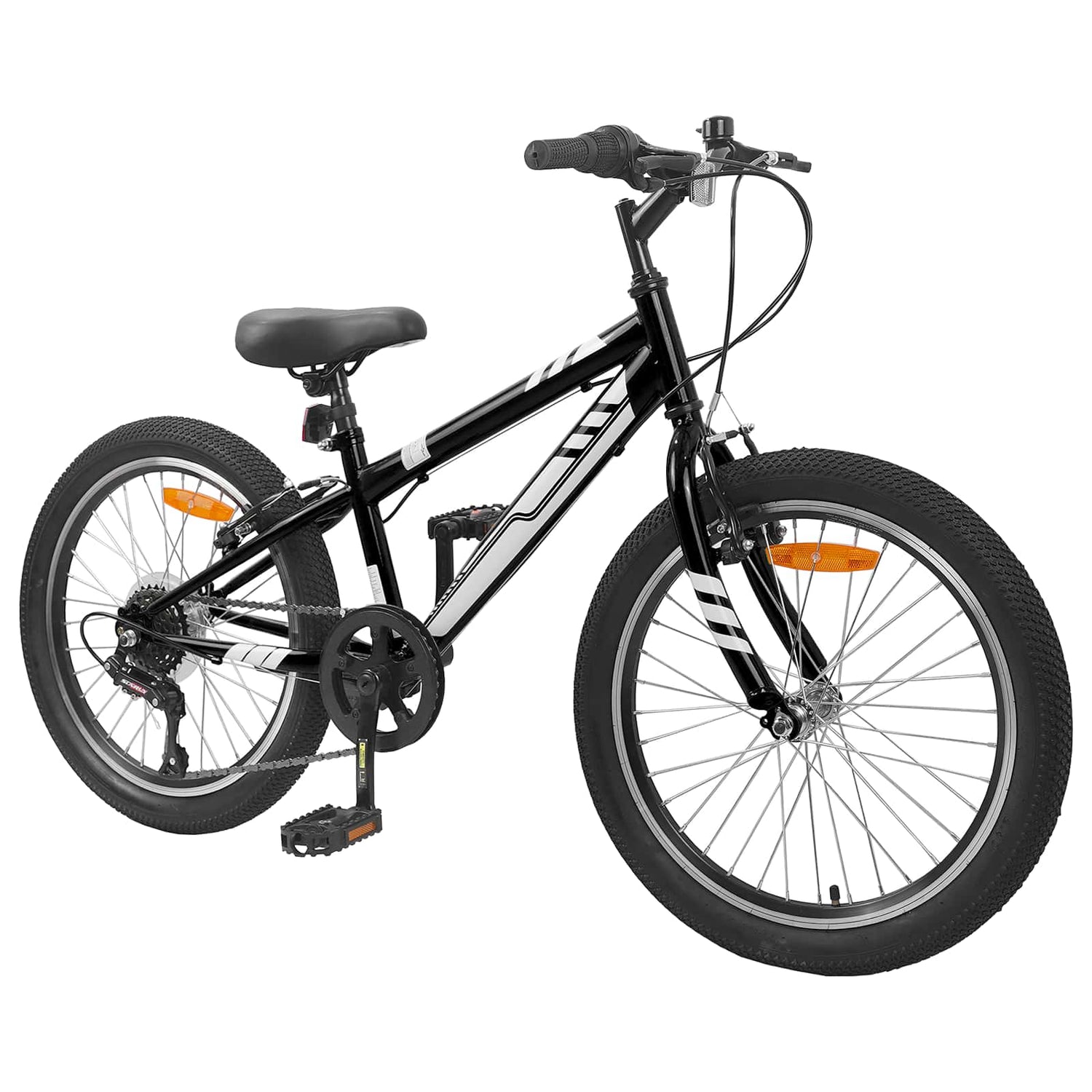 Terrengsykkel 20 Tommer 6-Speed For 5-8 År Gamle Svart