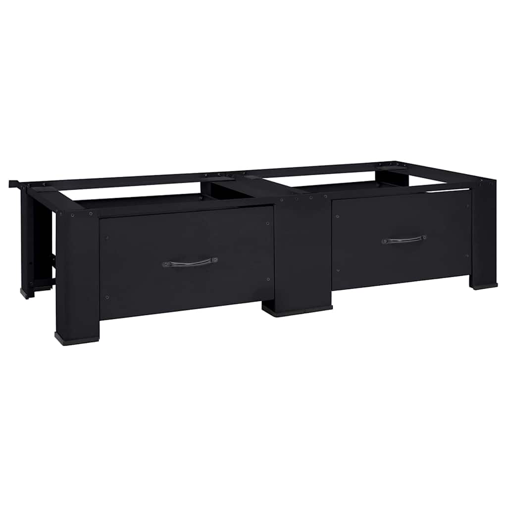 Vaskemaskin Pedestal 2 Pcs Svart 127 X 54,5 X 32,5 Cm Stål