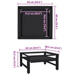 Vaskemaskin Pedestal Svart 62 X 60,5 X 32,5 Cm Stål