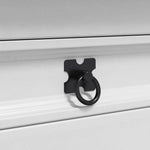 Avlastningsbord Med Skuff Hvit 50 X 50 X 50 Cm Massiv Furu