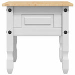 Avlastningsbord Med Skuff Hvit 50 X 50 X 50 Cm Massiv Furu