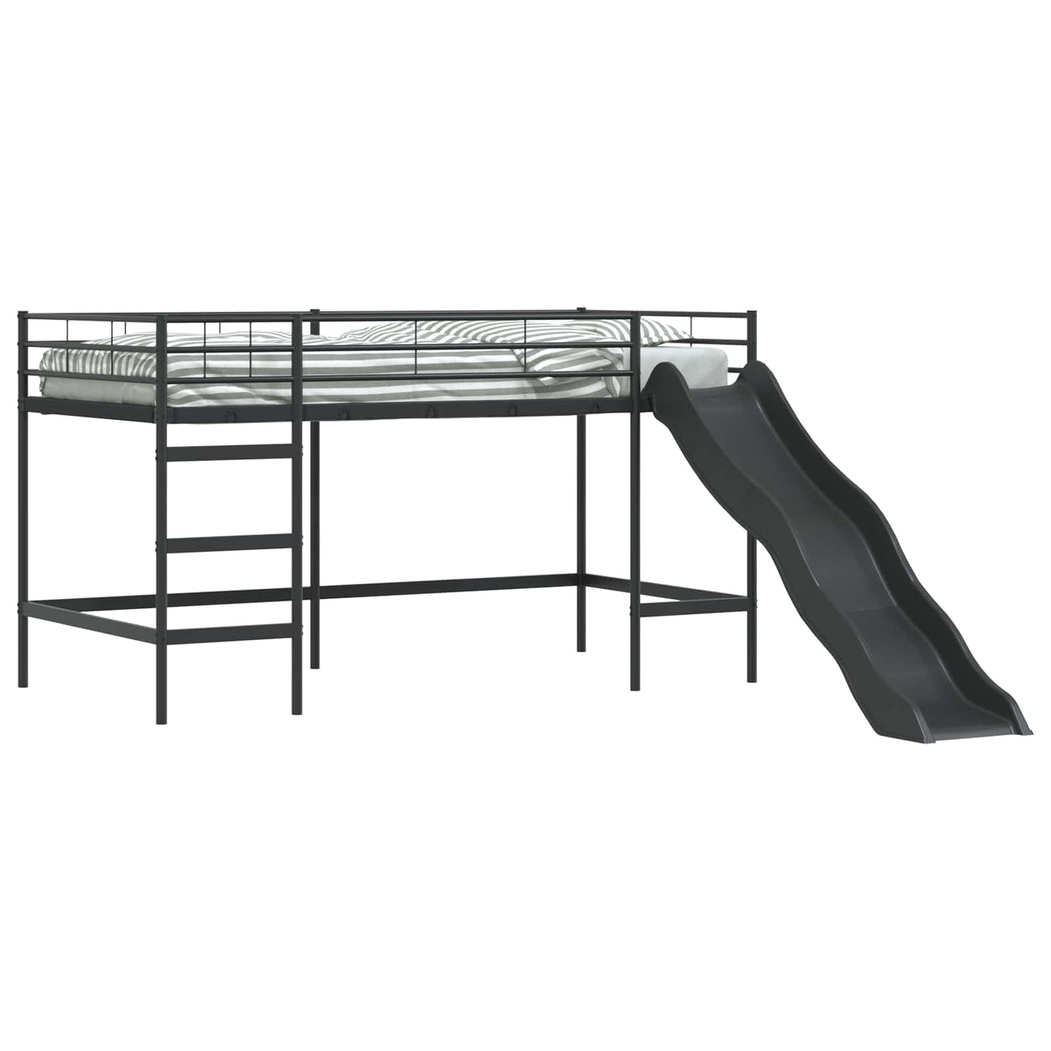 Barneseng Med Sklie Svart Og Anthracite 80 X 200 Cm
