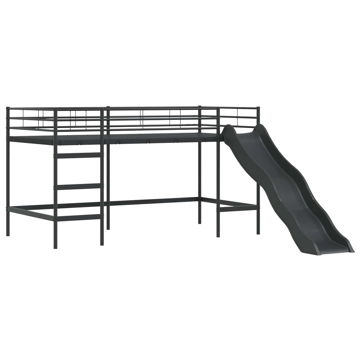 Barneseng Med Sklie Svart Og Anthracite 80 X 200 Cm