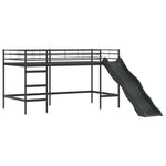 Barneseng Med Sklie Svart Og Anthracite 80 X 200 Cm