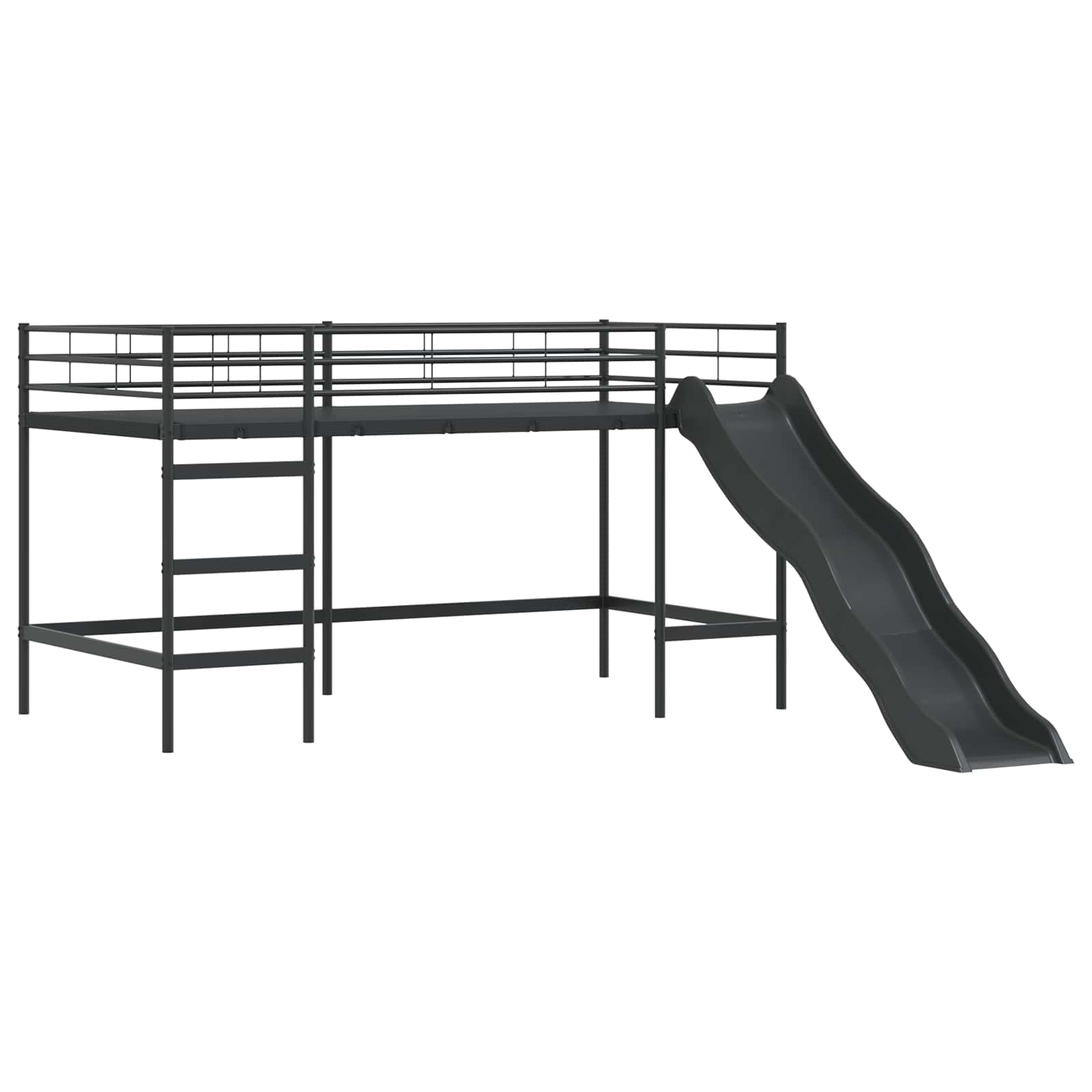 Barneseng Med Sklie Svart Og Anthracite 80 X 200 Cm