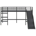 Barneseng Med Sklie Svart Og Anthracite 80 X 200 Cm