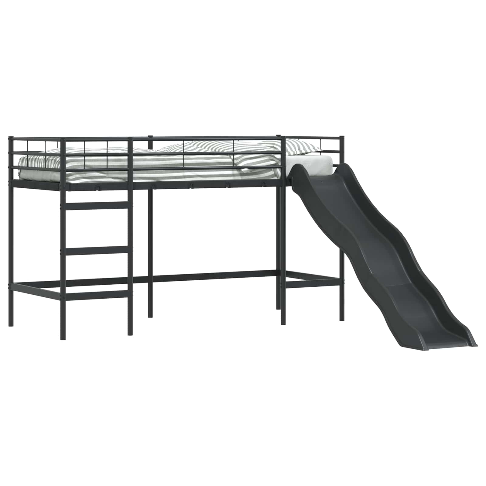 Barneseng Med Sklie Svart Og Anthracite 90 X 190 Cm