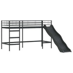 Barneseng Med Sklie Svart Og Anthracite 90 X 190 Cm
