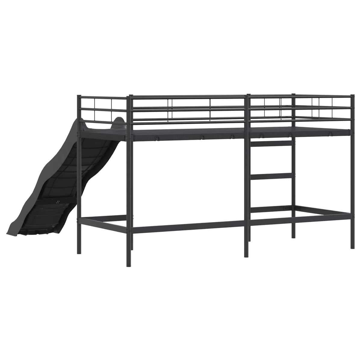Barneseng Med Sklie Svart Og Anthracite 90 X 190 Cm