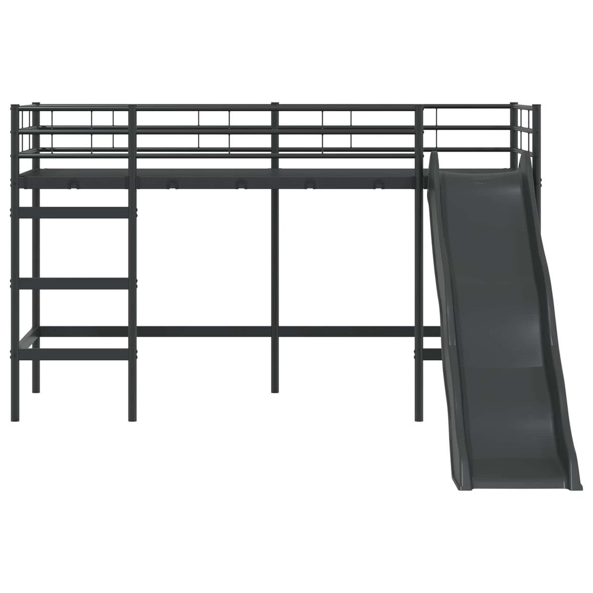 Barneseng Med Sklie Svart Og Anthracite 90 X 190 Cm