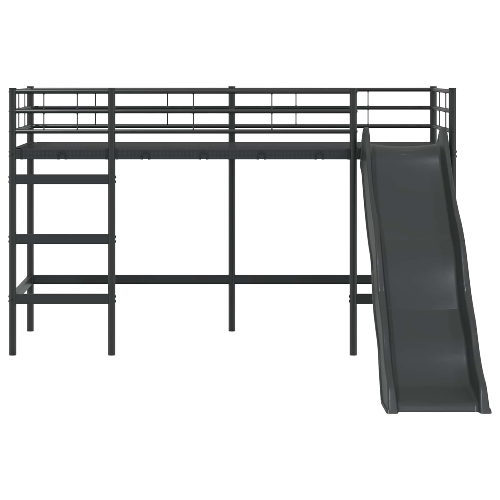 Barneseng Med Sklie Svart Og Anthracite 90 X 190 Cm