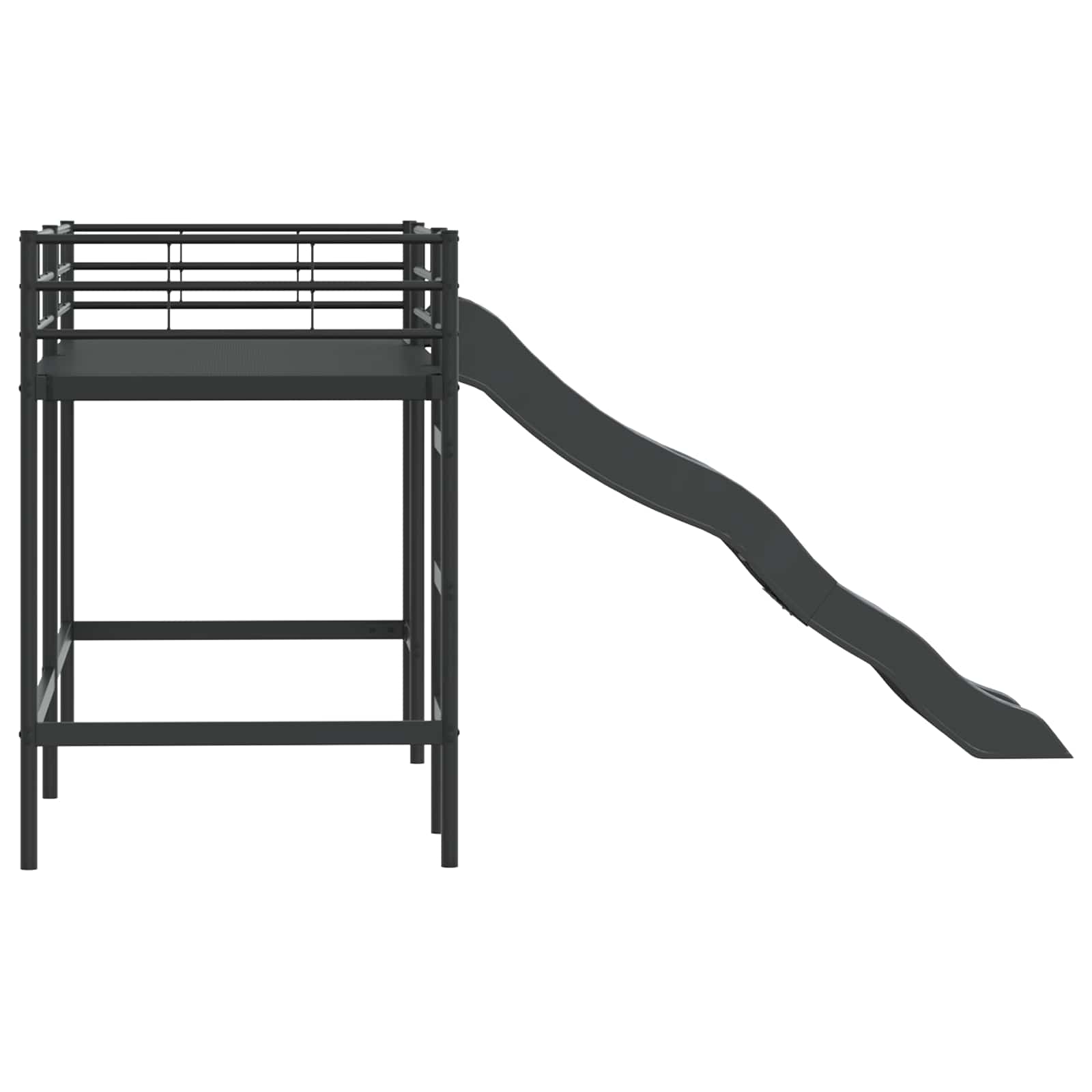 Barneseng Med Sklie Svart Og Anthracite 90 X 190 Cm