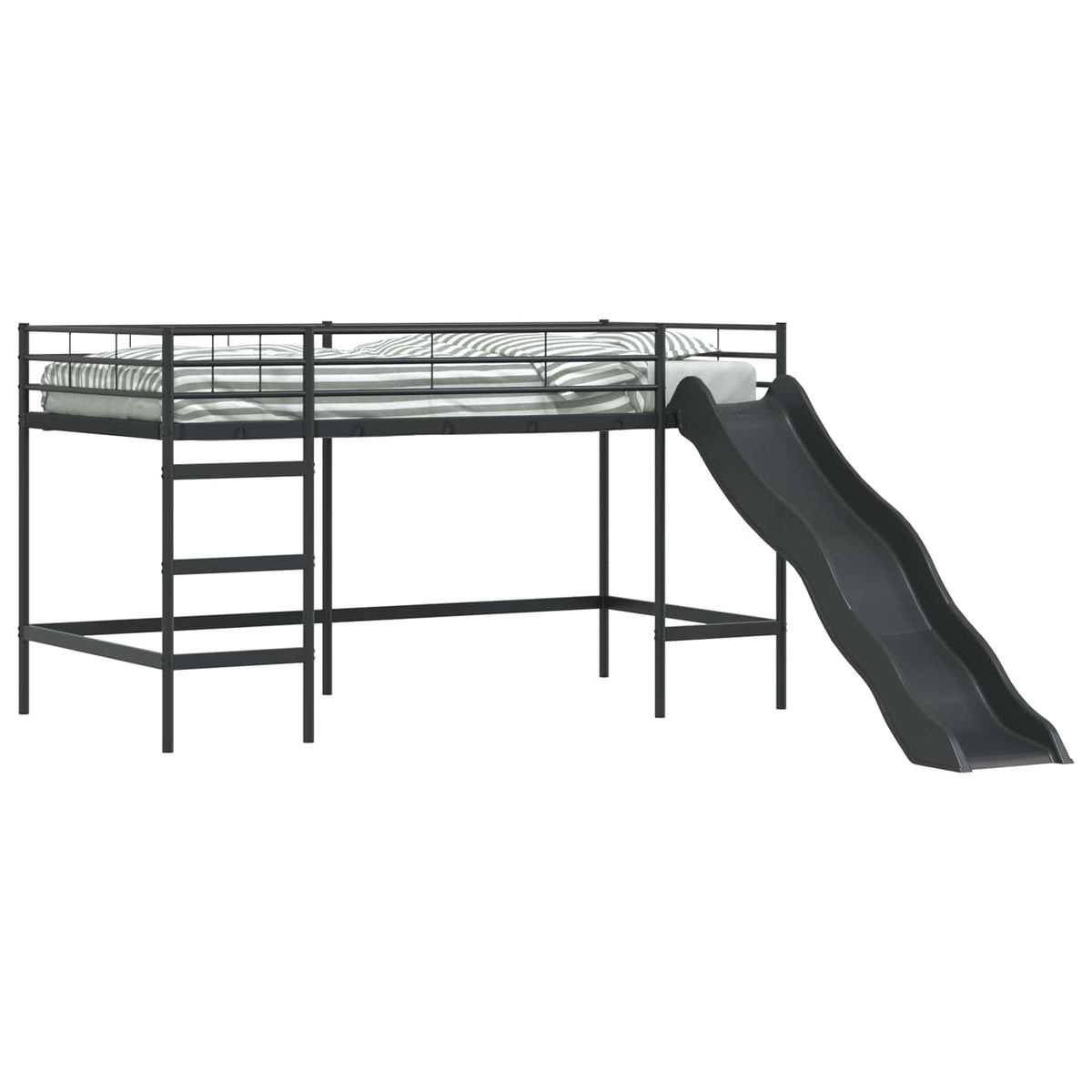 Barneseng Med Sklie Svart Og Anthracite 90 X 200 Cm